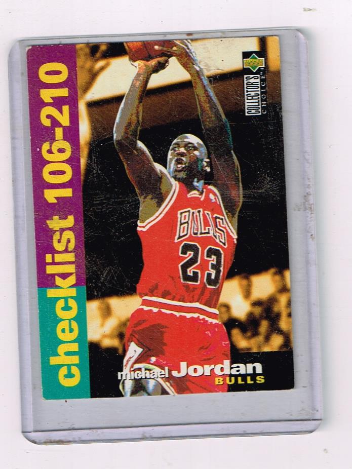 MICHAEL JORDAN 1995-96 UPPER DECK CHECKLIST 106-210 BASKETBALL CARD #210 ~ BULLS